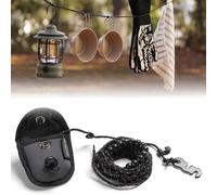 Camping Lite Tendedero de 300 cm, reflectante, portátil, con 12 cuentas, no necesita pinzas, pequeño, compacto, fuerte capacidad de carga, accesorios de viaje al aire libre para lavandería