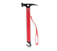 Camping Martillo, Martillo de Tienda Martillo Mazo para Piquetes de Tienda Peg Hammer Portátil para Camping, Bivouac Deportes al Aire (Rojo)