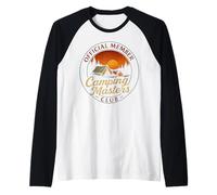 Camping Masters Club Official Vintage Funny for Men Camping Camiseta Manga Raglan