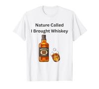Camping Naturaleza Llamado Trajo Whisky Camping Diversión Camiseta