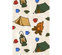 Camping Notebook | Outdoor Adventure Journal for Nature Lovers | Tent, Forest & Lantern Cover | Hiking Logbook, Camping Trip Diary, 6x9 Lined Notebook