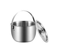Camping Pot, Outdoor Camp Cookware with Lid and Handle, Portable Kitchen Accessories and Tableware for Cooking, Home, Travel, Picnic, Fishing, BBQ, Oil Storage, Compact Camping Supplies Set