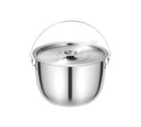 Camping Pot, Outdoor Cookware with Lid, Portable Camp Pot, Kitchen Accessories, Tableware, Easy Use, Ideal for Travel, Picnic, Fishing, Hunting, Bbq, Oil Storage, 202.96 pulgadas