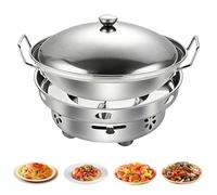 Camping Pots - Incluye utensilios ajustables de acero inoxidable con maceta | Hornillo de alcoholes ligero para olla - para cocina interior y exterior, senderismo, mochila y barbacoa