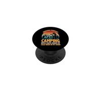 Camping Pronóstico Fin de Semana 100% Probabilidad de Cerveza Funny Bear PopSockets PopGrip Adhesivo