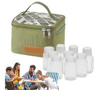 Camping Seasoning Kit, portátil Camping Shaker, Travel Holder, Leak-Proof Bottles, Outdoor Seasoning Kit, Camping Shaker Travel Holder, Big Capacity Bottles, 600D Oxford Cloth Bag