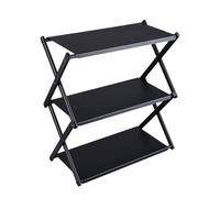Camping Shelves - 3 Tier Folding Organizer, Camping Shelves | 3 Tier Folding Portable Organizer | Desktop Storage Rack for Outdoor Tent, RV, Picnic, Hiking, Patio, BBQ, Backpacking, Multi-Layer Foldab
