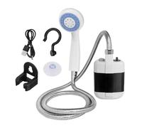 Camping Shower - 5.51 Inch Portable Shower | ABS Electric Showr - Rechargeable 1800mAh Handheld Outdoor Bathing System with 1.5m Hose 4-5L Min for Camping Hiking Beach and Pet Cleaning