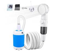 Camping Shower Pump, Portable Electric Sprayer Head, Precision Leak-Proof Technology, for Car Washing, RV, Tent, Garden, Beach, Pet Bath, Hiking, Camping Adventures, 78.74 Inches