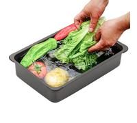 Camping Sink, Stainless Steel Portable Sink for Camping, Dishpan Washing Up Bowl Dish Tub with Drenin Plug for Laundry, Picnic, Outdoor Travel, BBQ, Fishing, Durable and Lightweight, 36,5 x 25 x 10,3