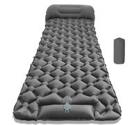 Camping Sleeping Pad, uilt-in Foot Pump,Waterproof Inflatable Campings Sleepings Pads, Foldable Camp Sleeping Pads Travel Tent Gear for Parks Hiking Backpacking Picnic (Gray,Single)
