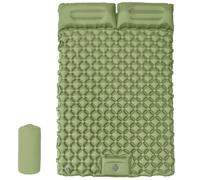 Camping Sleeping Pad, uilt-in Foot Pump,Waterproof Inflatable Campings Sleepings Pads, Foldable Camp Sleeping Pads Travel Tent Gear for Parks Hiking Backpacking Picnic (Green,Double)