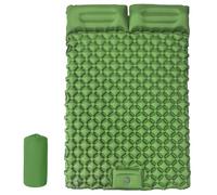 Camping Sleeping Pad, uilt-in Foot Pump,Waterproof Inflatable Campings Sleepings Pads, Foldable Camp Sleeping Pads Travel Tent Gear for Parks Hiking Backpacking Picnic (Army Green,Double)
