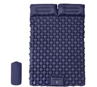 Camping Sleeping Pad, uilt-in Foot Pump,Waterproof Inflatable Campings Sleepings Pads, Foldable Camp Sleeping Pads Travel Tent Gear for Parks Hiking Backpacking Picnic (Navy Blue,Double)
