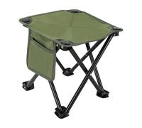 Camping Stool, Fabric Folding Stools, Legs Anti Slip Side Pockets Compact Storage Sturdy Support Comfortable Seat Multi Purpose Outdoor Ready, Camping Chair with Side Pocket with Anti-Slip Bas