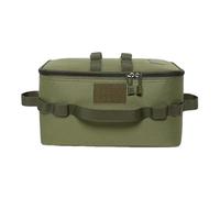 Camping Storage Bag, Foldable Waterproof Picnic Tote, Packable Travel Duffle Organizer, Lightweight Beach Swim Bag, Ideal for Outdoor Use, 34x17x19 cm, Black Cream and Army Green