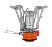 Camping Stove, Backpacking Stove, Lightweight with Piezo Ignition, Foldable High Power Portable, Windproof Hiking for Survival Gear for Backpacking, Outdoor Cooking, 4x5x8cm