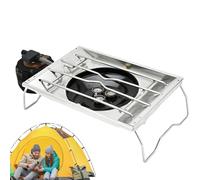 Camping Stove, Foldable Windproof Grill Burner, Lightweight Outdoors Cooking, Multi-Functional Portable Backpacking Cooker, Survival Campfire Burner, for Hiking, Travel, Picnic