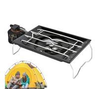 Camping Stove, Foldable Windproof Grill Burner, Lightweight Outdoors Cooking, Multi-Functional Portable Backpacking Cooker, Survival Campfire Burner, for Hiking, Travel, Picnic