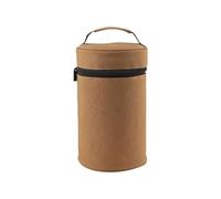 Camping Tableware Bag | Camp Bowl Organizer Bag | Folding Camp Bowl Organizer with Handle | Anti-colision Plate and Chopsticks Storage for Backpacking and Outdoor Adventures, marrón, riferimento