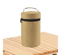 Camping Tableware Bag, Folding Bowl Organizer, Camp Utensil Storage, Travel Dish Organizer with Portable and Space Saving Design for Road Trips, and Hiking Adventures, Beige Yellow, riferimento