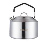 Camping Tea Kettle, Portable Coffee Pot, Lightweight Compact Water Boiler, Fast-To-Boil Aluminum Body, Foldable Heat-Resistant Handle, Perfect for Outdoor, Hiking, Cookware, (304 Stainless Steel)