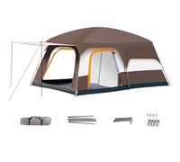 Camping Tent Cabin, Family Shelter Tent, Multi Room Windproof Portátil, Outdoor Backpacking Hiking Gear, Trail Travel Canopy for Beach Picnic Trekking Climbing, 122.05x82inch