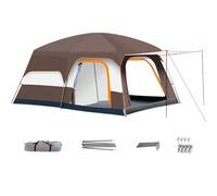 Camping Tent, Family Cabin Tent with Multiple Rooms, 122.05x82.68x70.87 Inches Windproof Outdoor Shelter for Backpacking, Beach, Hiking, Travel, Mountain Climbing and Backyard Adventures