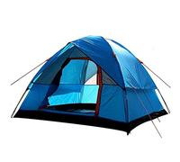 Camping Tent with Snow Skirt Large 3-4 Person Waterproof Family Tent 4-Season Double Layer Dome Tent,Blue
