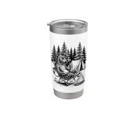 Camping Tiger Wild Camper Adventure Nature Vaso térmico de acero inoxidable de doble pared
