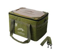 Camping Tote Organizer, Utility Storage Bag Box, Heavy-Duty Camp Organizers with Handles, Foldable Travel Tote for SUV, Kitchen, Beach, Picnic, Car, Bathroom, and Apartment Organization