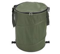 Camping Trash Can Large Capacity Foldable Pop Up Utility Container with Lid for Outdoor Camping Picnics Gardening 600D Oxford Cloth 10 Gallons 37.8L (Green)