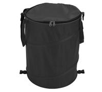 Camping Trash Can Large Capacity Foldable Pop Up Utility Container with Lid for Outdoor Camping Picnics Gardening 600D Oxford Cloth 10 Gallons 37.8L (Black)
