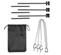 Camping Tripod Cooking Stand - 8.46in Aluminum Alloy Swing Pot Holder, Adjustable Chain Fire Grill Rack, Portable Outdoor Cooking Hanger | Lightweight Open Fire Coking Stand For Camping Hiking BBQ Tr