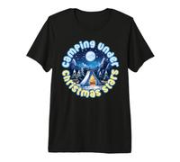 Camping Under Christmas Stars Expert Camper Camiseta Premium