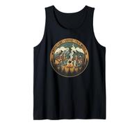 Camping Vacation Mountains Coffee and Folk Music Camiseta sin Mangas
