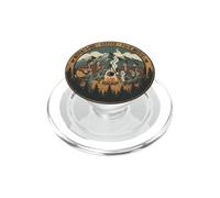 Camping Vacation Mountains Coffee and Folk Music PopSockets PopGrip para MagSafe