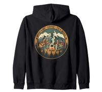 Camping Vacation Mountains Coffee and Folk Music Sudadera con Capucha