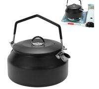 Camping Water Kettle - 1l Stainless Steel Outdoor Kettle | Non-Stick Camping Tea Pot with Lid Damping, Scald Prevention & Even Heat Distribution for Hiking, Travel