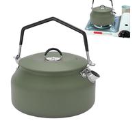 Camping Water Kettle - 1l Stainless Steel Outdoor Kettle | Non-Stick Camping Tea Pot with Lid Damping, Scald Prevention & Even Heat Distribution for Hiking, Travel