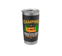 Camping Where You Spent A Small Fortune Hiking Camper Vaso térmico de acero inoxidable de doble pared