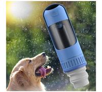 Camping with Dogs Must Haves Envase de Agua 2 en 1 para Comida y Bebida para Mascotas, Botella De Agua para Perros para Acampar a Pie Todos los Días,Blue