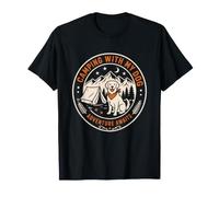 Camping with My Dog Adventure Espera al Amante de los Perros al Aire Libre Camiseta