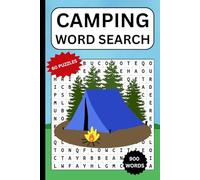Camping Word Search Puzzle Book, 60 Puzzles, 900 Words, For Adults, Relaxing Camp Themed Fun, 6"x9"
