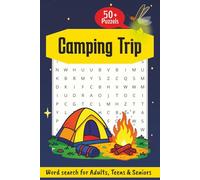 Camping Word Search: Word searches with easy to read Print about Holiday, Camp trip, Outdoors, and more| 110 pages | 50+ puzzles| activity books…gift for, holidays, vacation and free time