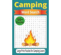 Camping Word Search: Words Searches with Easy to Read Print about Camping, Hiking, and More | 6x9 inches, 110 pages | 50+ Puzzles ... Gift for Travel, Holiday, and Free Times