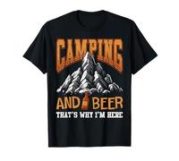Camping Y Bebedor De Cerveza Camper Aventura Amante Al Camiseta