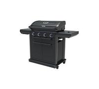 Campingaz 4 Series Onyx S 37386 Parrilla de Gas, 4 Zonas con Encendido Electrónico, Termómetro y Carro, Superficie 720 x 460 mm, Color Negro