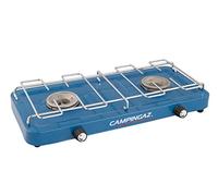 Campingaz Base Camp, estufa de gas compacta, opciones de cocción variadas con 2 placas, 2 llamas de potencia 2 x 1.600 vatios, para camping o festivales, Azul
