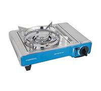 Campingaz Camp Bistro DLX - Hornillo de gas, hornillo de camping compacto con encendido piezo, hornillo de cartuchos resistente con protección contra sobrecalentamiento, Color Azul, Talla única